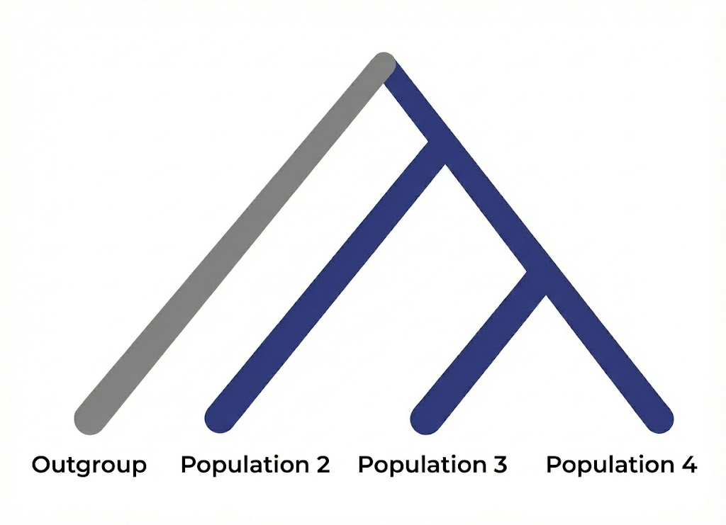 F4 statistics population tree diagram